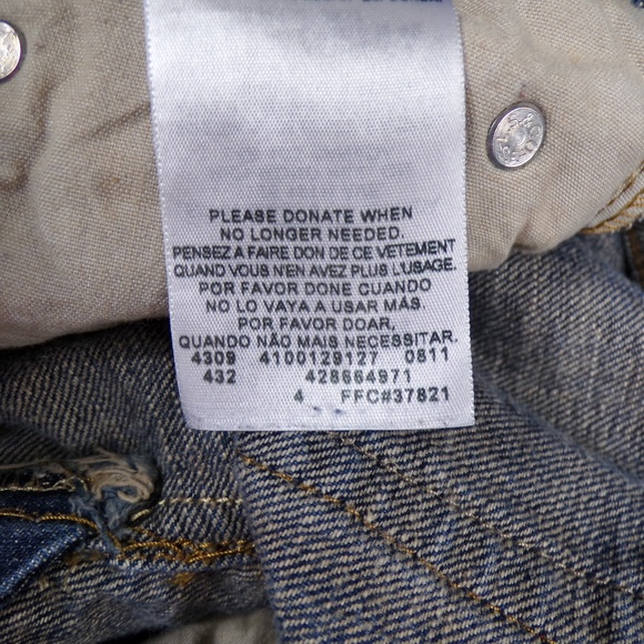 Levis 527 Boot Cut 16 Regular 28X28 Distressed Blue Wash Women's Jeans - Picture 8 of 11